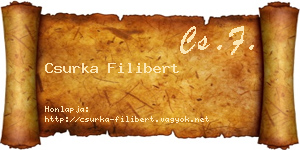 Csurka Filibert névjegykártya